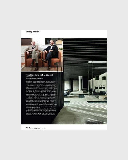 Hospitality Design - USA- Interview with Piero Lissoni