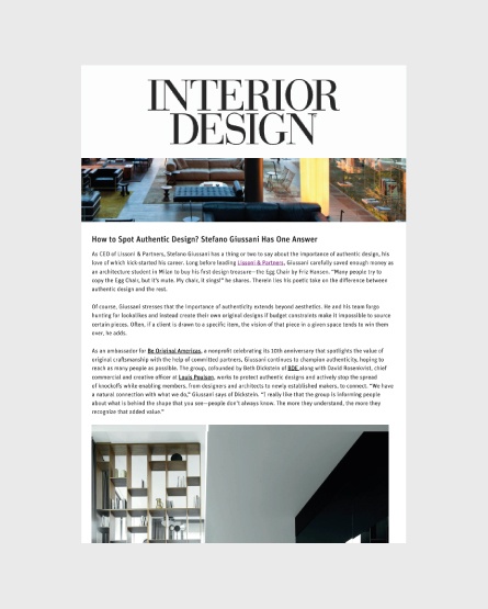 interiordesign.net- Interview with Stefano Giussani