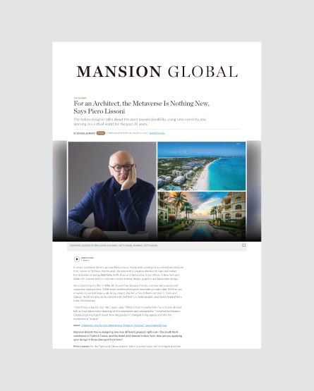 mansionglobal.com- Interview with Piero Lissoni