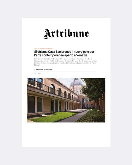 artribune.com- Sanlorenzo, Casa Sanlorenzo