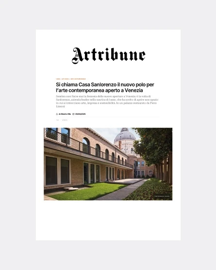artribune.com- Casa Sanlorenzo, Venice
