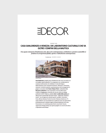 elledecor.com- Sanlorenzo, Casa Sanlorenzo