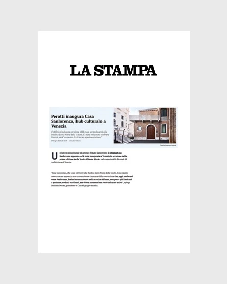 lastampa.it- Casa Sanlorenzo, Venice