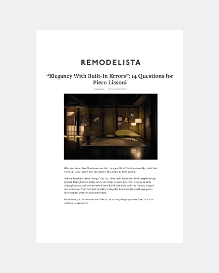 remodelista.com- Interview with Piero Lissoni
