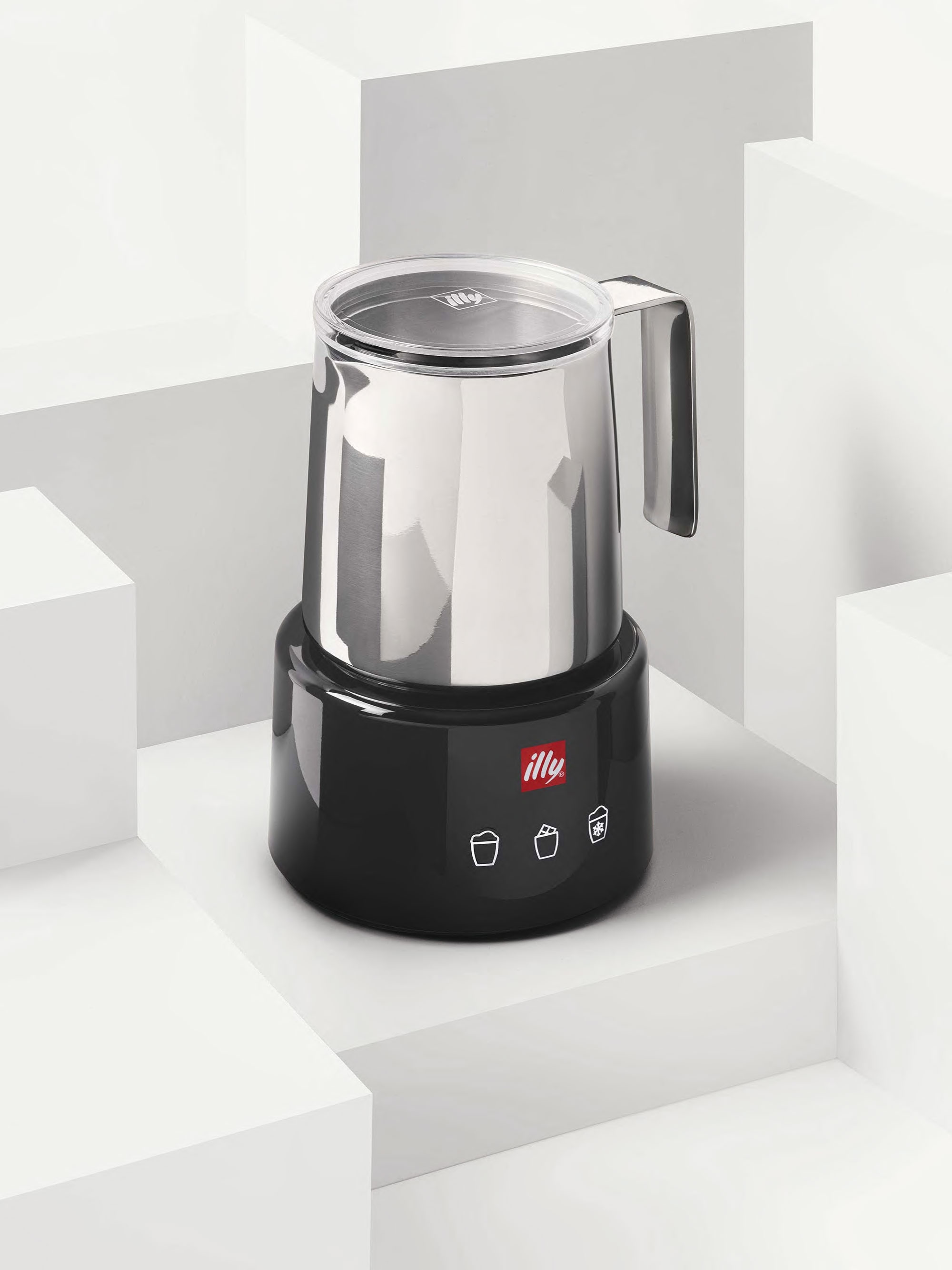 Milk frother illy by Piero Lissoni,black – I love coffee